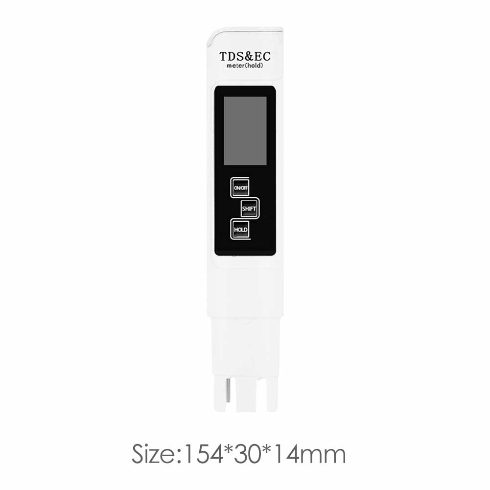 3 in 1 TDS EC Digital LCD Display Temp Meter Multi-function Water Quality Monitor Tester for Pools Drinking Water Aquarium