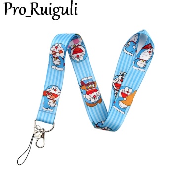 Doraemon anime Neck Strap Lanyards ID badge card holder keychain Mobile Phone Strap Gift Ribbon webbing necklace cartoon kids