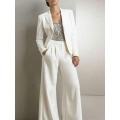Jacket+Pants White Women Ladies Business Office Tuxedos Work Wear New Suit Causal Custom Made