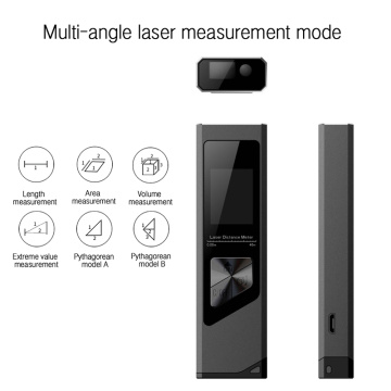40M Smart Digital Laser Rangefinder Super Thin Distance Meter Range Portable USB Charging Mini Handheld Distance Measuring