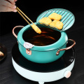 Temperature Controllable Japanese Household Tempura Fryer Mini Stainless Steel Frypot Induction Cooker Universal For Kitchen Pot