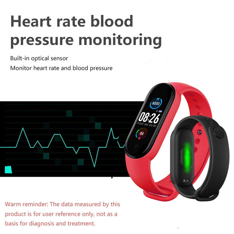 M5 Smarth watch Sport Fitness Tracker Pedometer Heart Rate Blood Pressure Monitor Bluetooth M5 Band Smart Bracelet Men Women