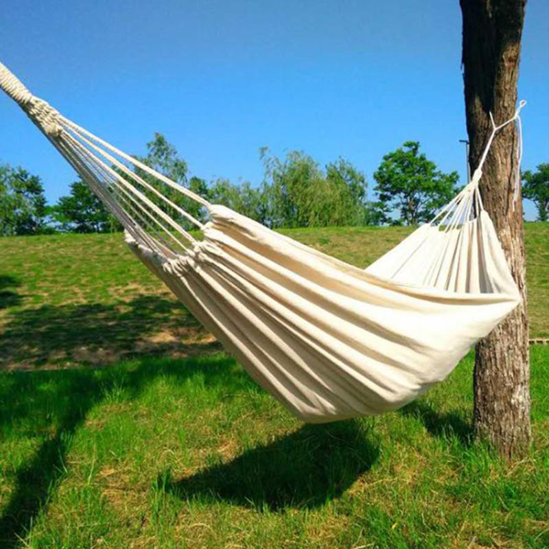 Double Hammock Outdoor Rollover Prevention Camping Hanging Swing Bed for Hiking D0AD