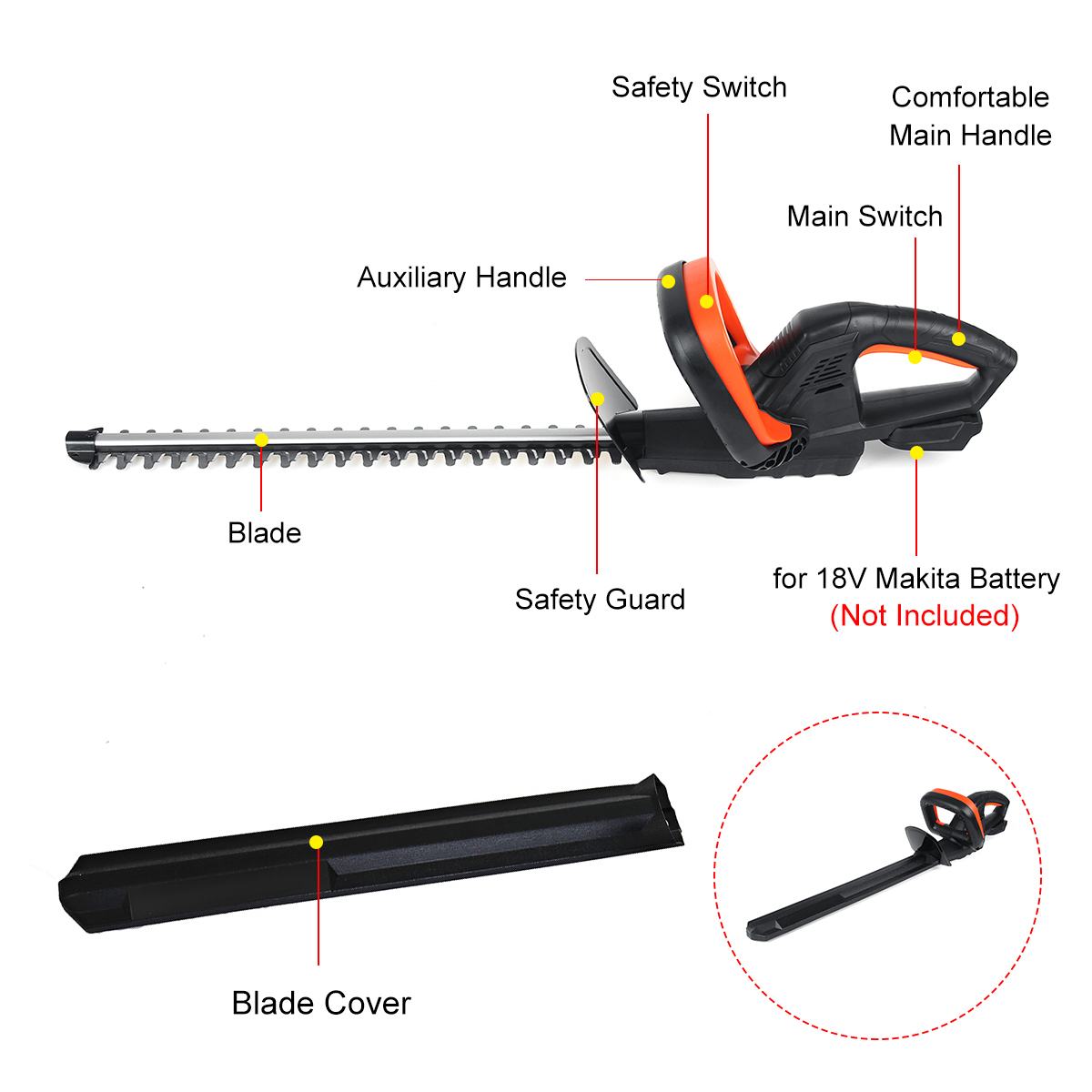 Cordless Electric Hedge Trimmer Power Shear Weeding Shear Household Pruning Mower Electric Pruning Saw For 18V Makita Battery