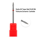 Carbide Tungsten Ceramic Nail Drill Bit Burr Milling Cutter For Manicure Machine Electric Bits Milling Cutter For Nail Tools