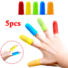 5pcs Silicone Rubber Thumb Finger Tips Protector Grip Student Craft-work Hot Glue Gun Burns AU Glove Cover Sleeve Cap tools new