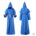 Horror Grim Reaper Costume Medieval Vintage Monk Cosplay Halloween Costume For Adult Men Cloak Robe Scary Wizard Costume