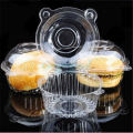 100Pcs round Clear Cupcake Muffin Cookie Food Plastic Box Holder Container Case