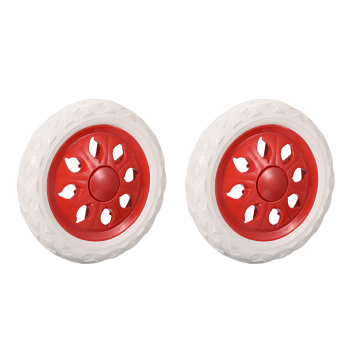Uxcell 2pcs Shopping Cart Wheels Trolley Caster Replacement 6.5 Inch Dia Rubber Foaming Light Blue Pink Brown Red Blue