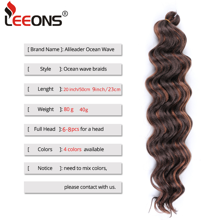 Leeons Freetress Crochet Braids Hair 9Inch Ocean Wave Crochet Braids Hair Synthetic Hair For Braid Extensions Heat Resisting
