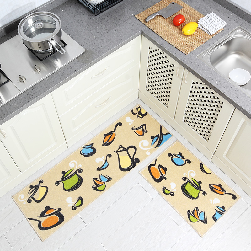 Anti-slip Kitchen Mat Durable Bathroom Living Room Carpet Oil-proof Dining Room Table Area Rugs Dirt Proof Entrance Doormats