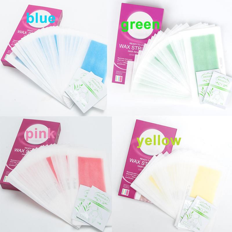 1Box Professional Hair Removal Wax Strips Waxing Wipe Sticker For Face Leg Lip Eyebrow Leg Arm Body Hair Remover Body Strips