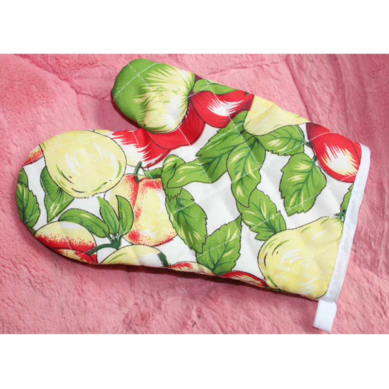 1PC Cotton Oven Glove Kitchen Microwave Oven Heat Resistant Mitts Random Color Cooking Bakeware Tools Bar Kitchen Accessories