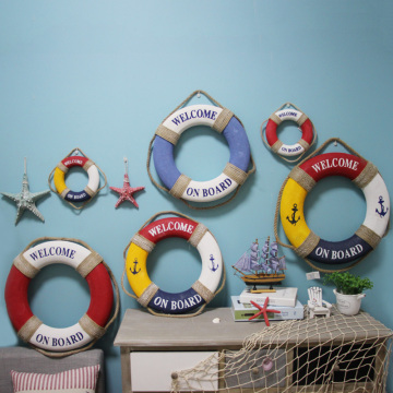 Lifebuoy Ring Boat, Sea Lifebuoy Hanging on The Boat, Mediterranean Style Home Decoration Wall