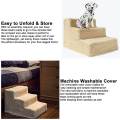 Dog Stairs Pet 3 Steps Stairs for Small Dog Cat Pet Ramp Ladder Anti-slip Removable Puppy Dogs Bed Stairs Dog House Pet Supplies