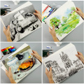 50%Cotton Pulp 300g/m2 10Hand-drawn Drawing Sketches for Artists Students Art Supplies Stationery College Grade Watercolor Paper