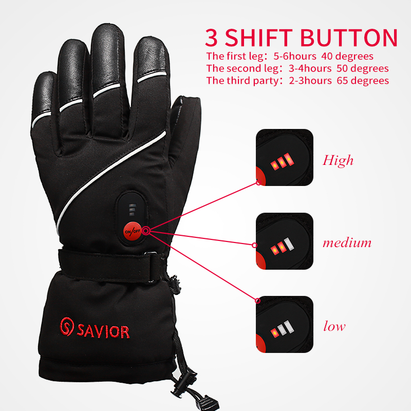 SAVIOR New Outdoor Sports Heated Gloves Waterproof And Windproof Skiing Cycling Hiking Thermal Gloves