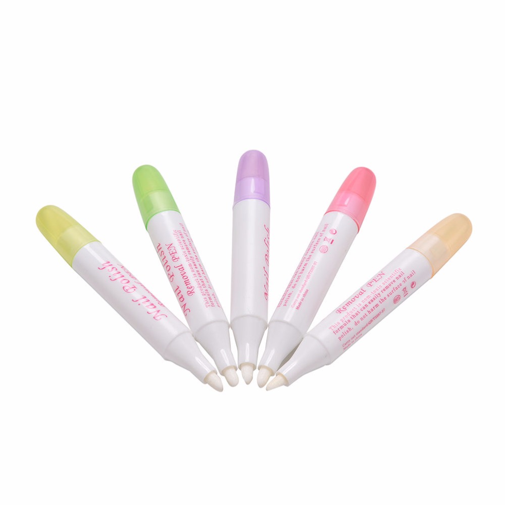 Nail Art Gel Nail Polish Remover Pen Manicure Cleaner Nail Polish Corrector Remover Pen UV Gel Polish Remover Wrap Tool