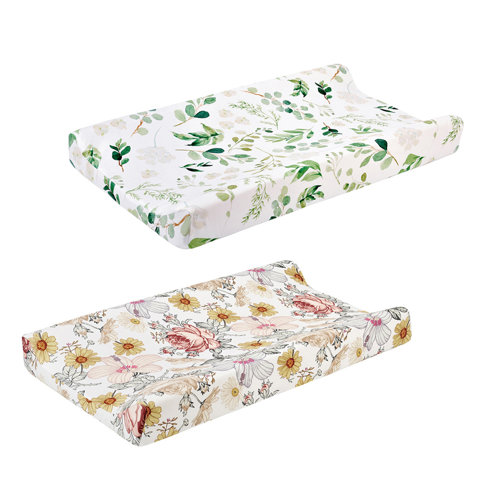 2PC Baby Nursery Diaper Baby Changing Pad Cover Floral Print Changing Mat Washable Diaper Table Cover Care Accessories