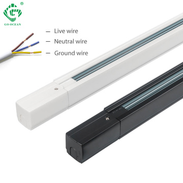 Track Lighting Track Rail 1m 3 Phase 4 Wire Circuit light raill Global System led track spotlight rail 10pcs/lot