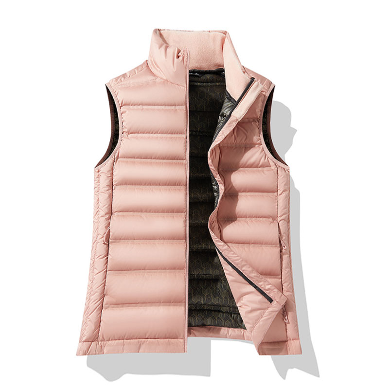 Plus Size Zipper Winter Unisex Sleeveless Outerwear Vest