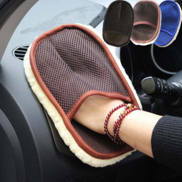 Car Styling Wool Soft Car Washing Gloves Cleaning Brush Motorcycle Washer Care Windshields Auto Replacement Parts