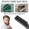 Bread Straightener Comb Multifunctional LED Men Quick Beard Brush New Hair Straightener Comb Heat Hair Ceramic Curler Hair Combs