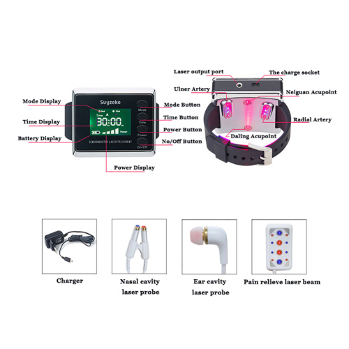 Medical Cold Laser Blood Pressure Therapy Watch for Sale, Medical Cold Laser Blood Pressure Therapy Watch wholesale From China