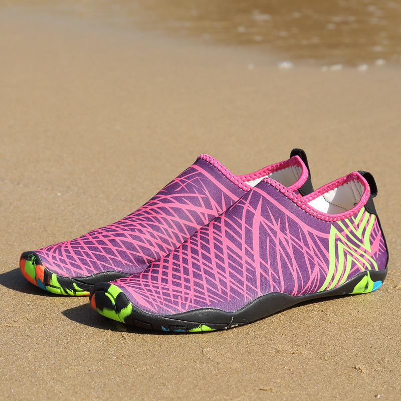 2019 Men Woman Beach Summer Outdoor Wading Shoes Swimming Slipper On Surf Quick-Drying Aqua Shoes Skin Sock Striped Water Shoes