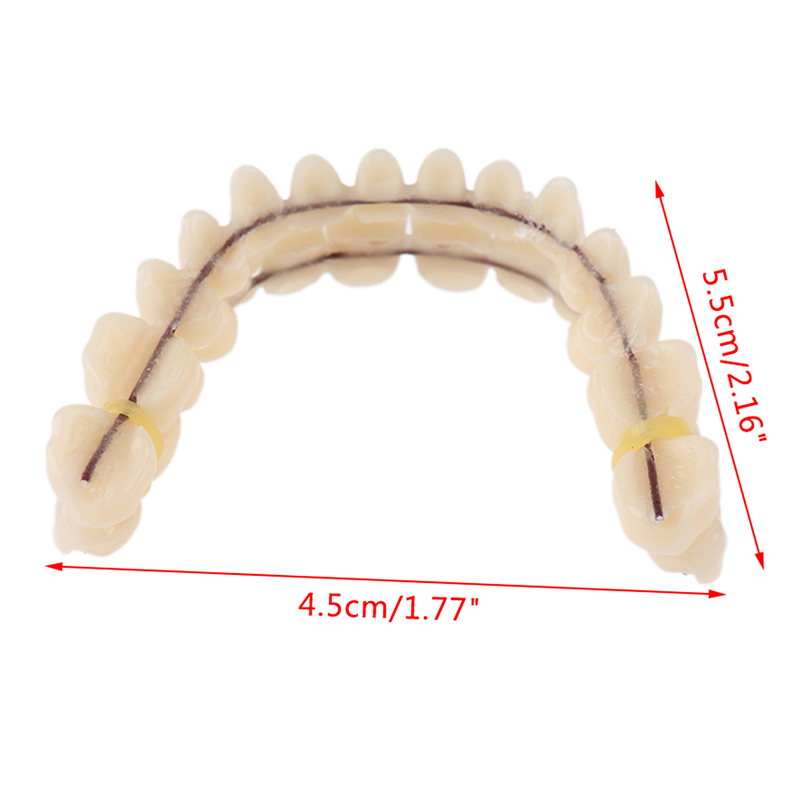 28pcs/set Resin Teeth Denture Upper Lower Shade A2 Manufactured Artificial Preformed Dentition Oral Care Material Tool