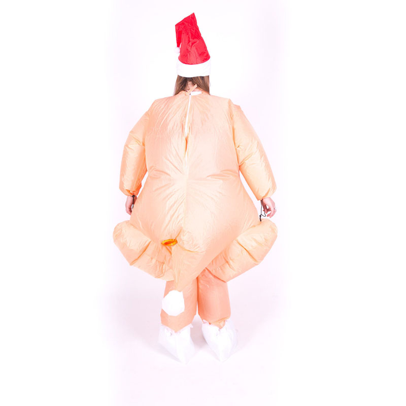 Turkey Mascot Adult Inflatable Cosplay Costumes Ride on Animal Novelty Toys Halloween Christmas Carnival Easter Party Dress Up