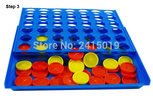 4-in-a-row L size four in a row line connecting bingo board game interactive intelligence children kids home travel party fun.