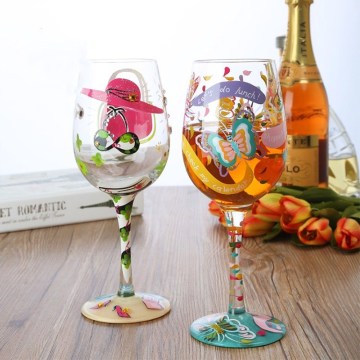 Colorful Glasses Mug Multi-color Crystal Red Wine Glass Goblet Birthday Gifts Wedding Supplies Glass Wine Glasse 1 Pieces