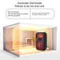 900W 220V Mini Electric Heater 3D Stimulation Frame Space Heater EU/ UK/ AU/US Plug For Indoor Camping Adjustable Thermostat