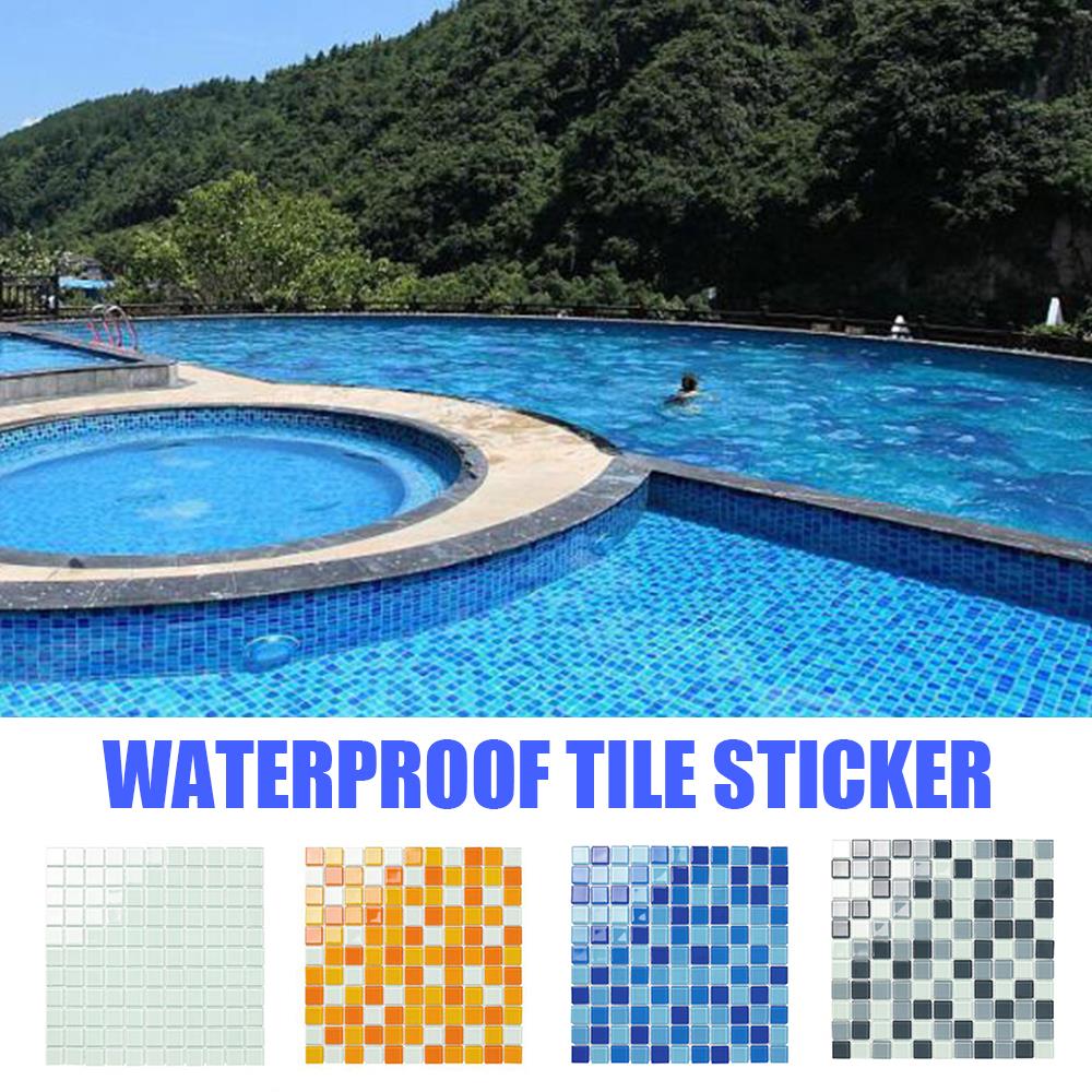 Self-Adhesive Imitation Tiles Tile Stickers Wall Sticker Toilet Seat WC Removeable Quote Antifreeze 17*14.5cm Crystal Glass