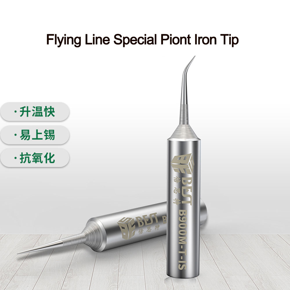 Soldering Iron Tips B900M-T-I/B900M-T-IS Oxygen-free Copper 0.2mm Fly Line Welding Tips Solder Iron Sting for Hakko 936/937 Soldering Station BGA DIY Rework Tools