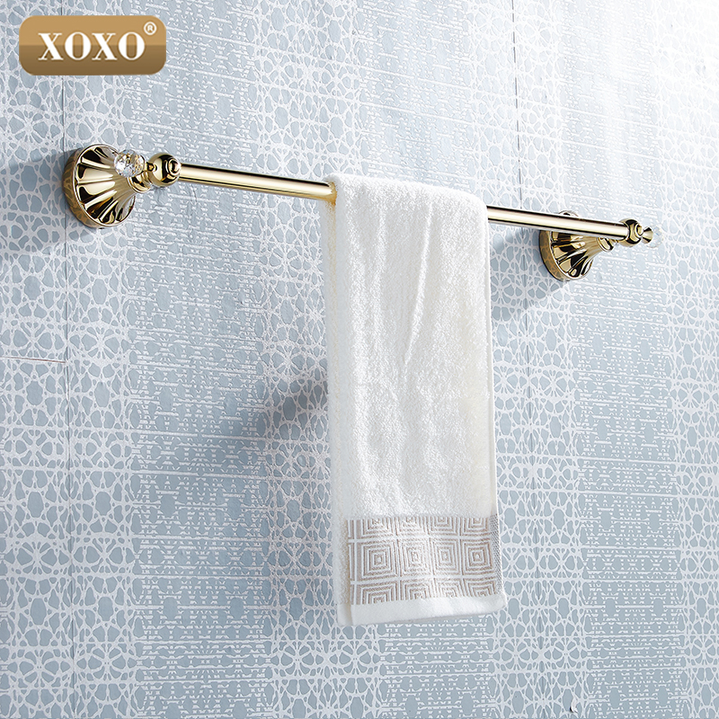 XOXO NEW Brass & Crystal Golden Single Towel Bar,Towel Holder, Towel Rack, Bars Products,Bathroom Accessories 16024G