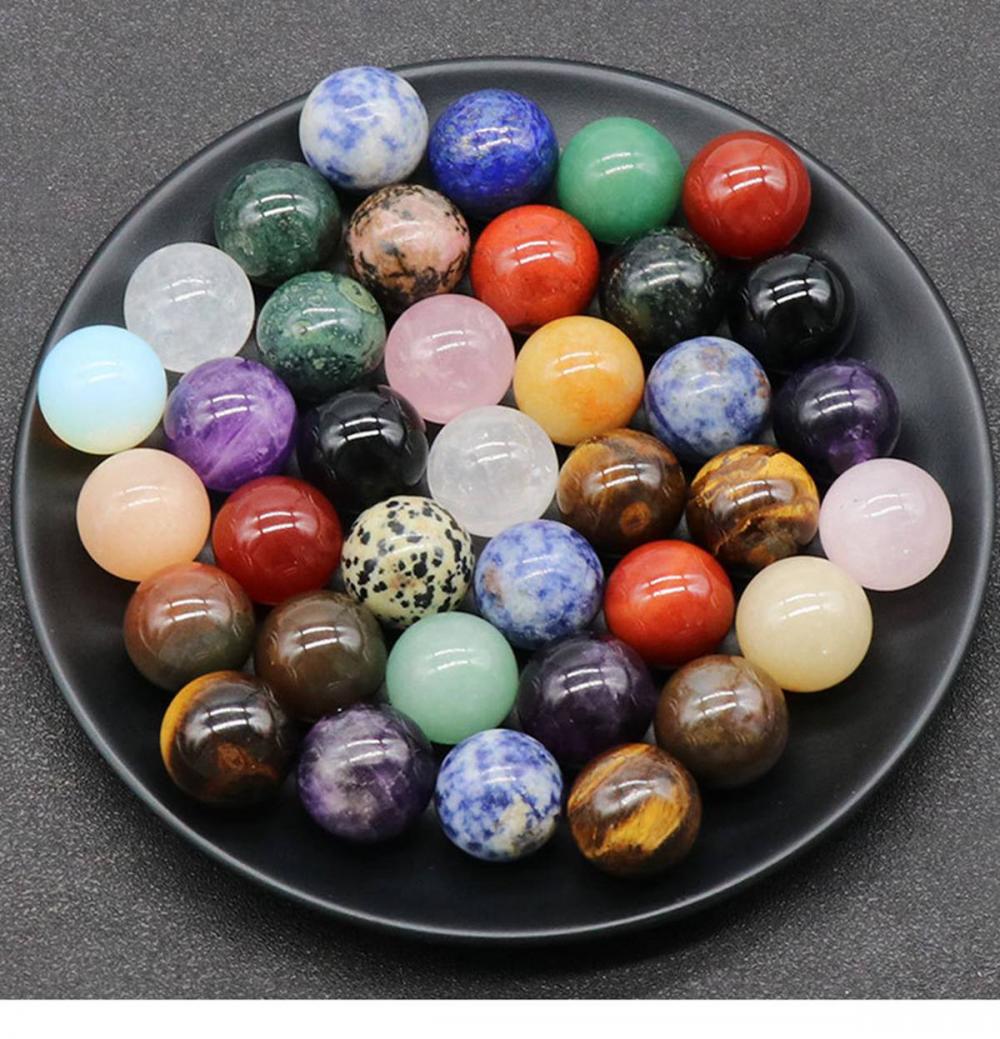 12MM White Agate Chakra Balls & Spheres for Meditation Balance