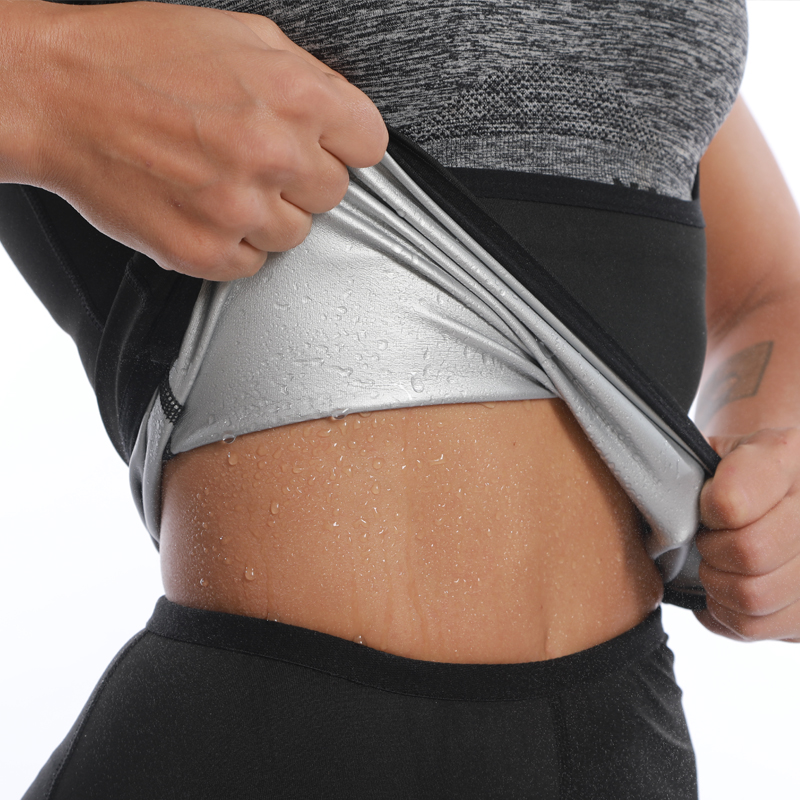 Silver ion coating Sweat Sauna Body Shapers Belt + Waist Trimmer Slimming Pants Shapewear set Weight Loss Waist Trainer Corsets