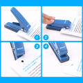 1-Hole Mini Metal Single Hole Punch Paper Puncher 20 Sheet 6mm Holes Reduced Effort with Scraps Collector for Office Supplies