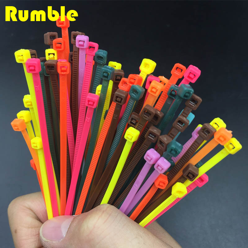 3X100MM Self-Locking Plastic Nylon Wire Cable Zip Ties 100pcs Mix Color Cable Tie Fasten Loop Cable High Quality Multiple Color