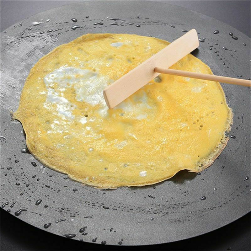 TTLIFE 30cm Iron Round Griddle Non-stick Crepe Pan for Pancake Egg Omelette Fying Gas Induction Cooker Cookware Kitchen Tools