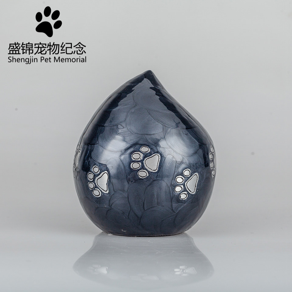 aluminium alloy Paw Heart Cremation Urn Dog Pet Cinerary Funeral Casket Pet Memorials Useful