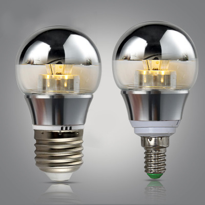 Modern Chrome Lamp bubble 3 w / 5 w / 7 w E27 / E14 Shadowless Medical Semi-plated Mercury Light Half Plating Light Source