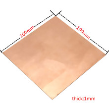 Brand New 99.9% Pure Copper Cu Metal Guillotine Cut Sheet Plate 1mm*100mm*100mm Safe Using Wholesale price