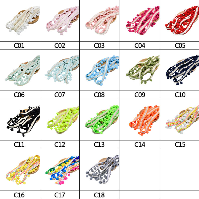 1m/3yard Colorful Embroidered Lace Ribbon Kintted Fabric DIY Craft Sewing Accessories Home Curtain Garment Shoes Bag Decoration