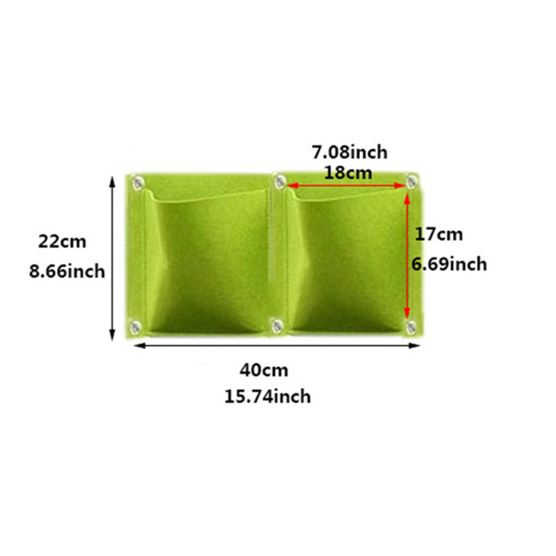 Wall-Mounted Planting Bag Balcony Wall Vertical Hanging flowerpot Multi-Port Planting Seeder Bag Garden Green Planting Bag