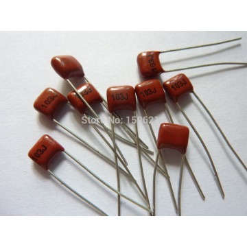 10pcs CBB 103J 100V 0.01uF 10nF P5 Metallized Polypropylene Film Capacitor