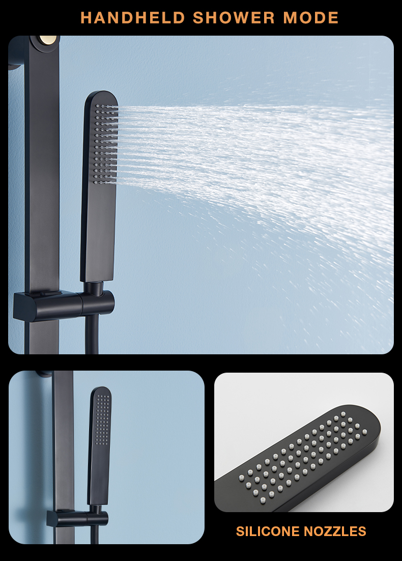 Matte Black Complete Shower System