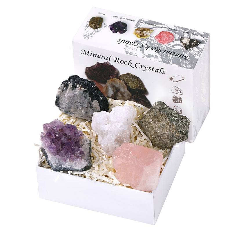 5Pcs/Box Black Tourmaline Natural Stones And Minerals Crystal Gemstone Rough Specimen Diy Jewelry Healing Original Crystals